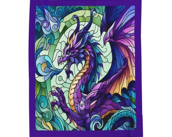 Stained Glass - Dragon Purple - Blanket