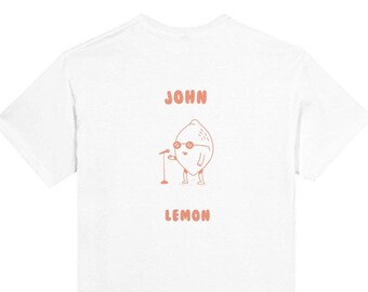 Monoglee T-Shirt "John" - Lemon, Retro Cartoon T Shirt, Meme T Shirt, Fruit T-Shirt, Unisex