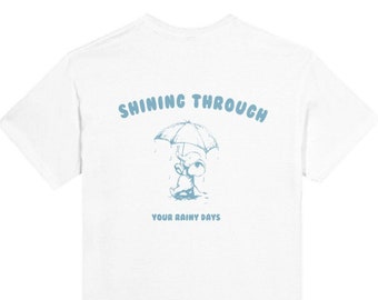 Monoglee T-Shirt "Shining through" - Your rainy days, Retro Cartoon T Shirt, Meme T Shirt, Animal T-Shirt, Unisex