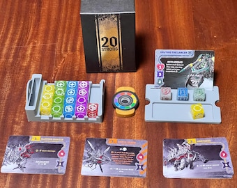 Organizador/inserto para juegos de mesa de viaje, resistente, con 20 compartimentos.