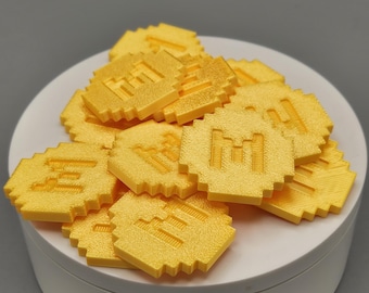 Minecoins / Gold Party Favors & Game Counters