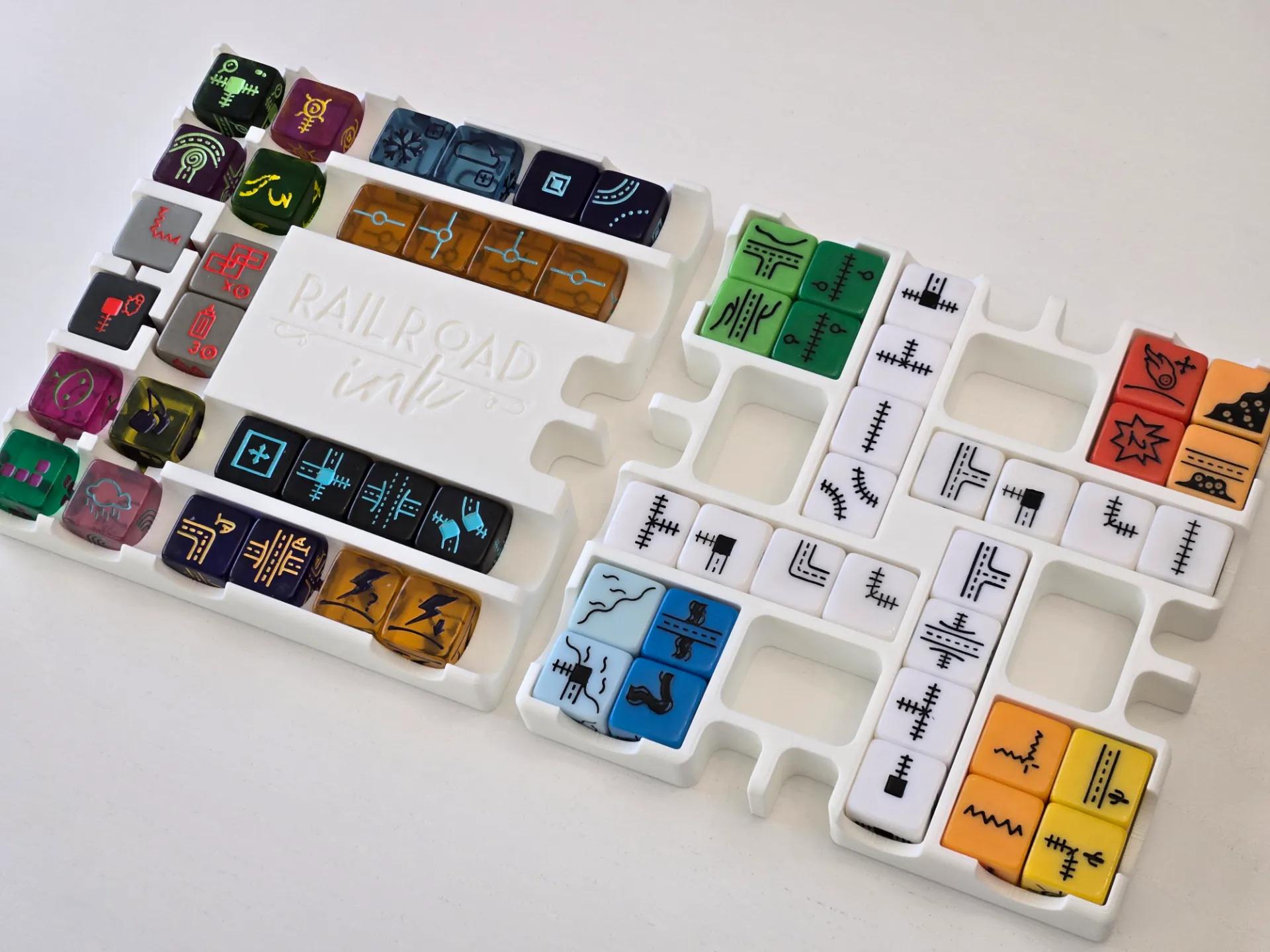 Expansión Underground Para Railroad Ink Challenge – Dados Especiales Para Construir Túneles Y Acuarios
