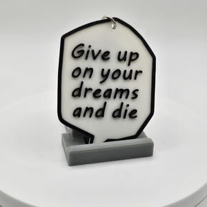Attack on Titan Levi Manga - Give Up On Your Dreams and Die Speech Bubble Key Chain
