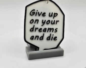 Attack on Titan Levi Manga - Give Up On Your Dreams and Die Speech Bubble Key Chain