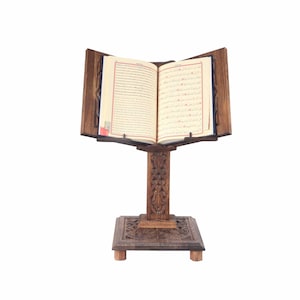 Islamic Book Stand Height Adjustable, Quran, Bible, Torah Holder Lectern, Rihal, Rehal, Islamic Wooden Book Stand, Wooden Carved Gift Idea