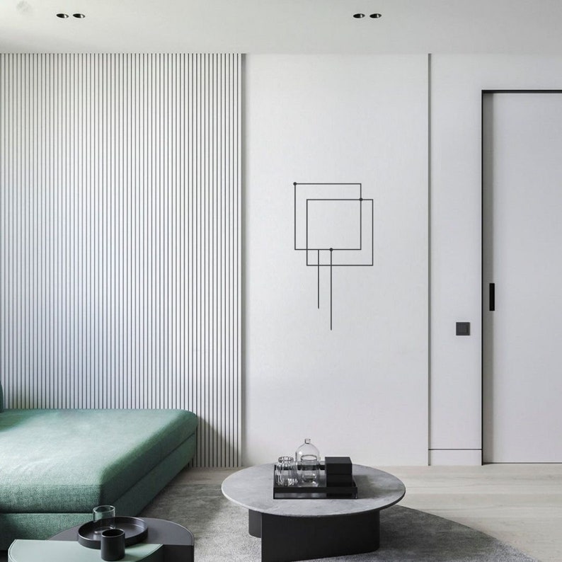 Image showcasing Stella Metal Wall Art, Minimalist Home Art, Modern Wall Decor, Large ...