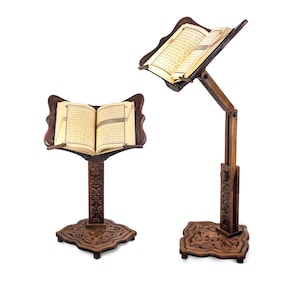 Atril personalizable, soporte para el Corán de altura ajustable, atril para la Biblia, atril para la Torá, mesa de lectura, atril para libros, atril para el Evangelio, regalos islámicos