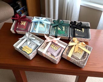 Mini Quran Tasbih Gift Set: Islamic Wedding, Eid, Baby Shower Favor, Ramadan Favors