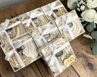 Personalized Pearl Tasbih Gift Box – Digital Counter, Islamic Wedding Favor, Muslim Baby Shower