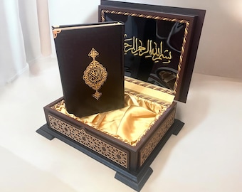 Personalized Quran Gift Set | Engraved Wooden Box, Islamic Wedding, Gifts For The Couples