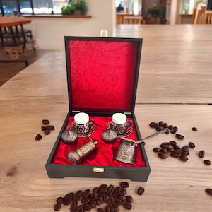 Geschenkbox für Kaffeeliebhaber, Geschenkbox für türkischen Kaffee, Kaffeegeschenke für Kaffeeliebhaber in Ihrem Leben, Kaffeetassenset, Weihnachtsgeschenkbox