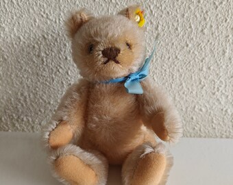 Vintage Steiff Teddy mit Anhänger und Knopf – 18 cm