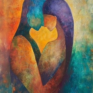 Harmony in Hues: Abstract Embrace