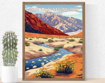 Death Valley National Park Poster, Desert Aesthetic Home Decor, California Nature Artwork, Printable Wall Art, Digital Download