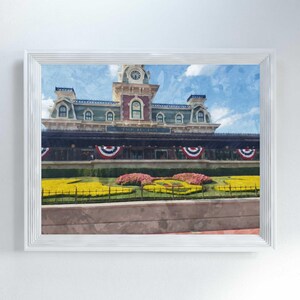 Magic Kingdom Print, Disney World Florida Wall Art, Gift for Disney Lover, Theme Park Artwork, Disney Inspired Home Decor