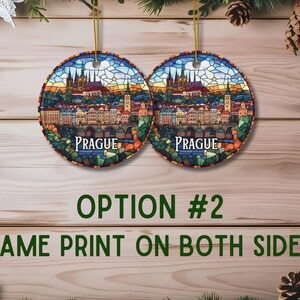 Prague Stained Glass Christmas Ornament