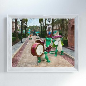 Port Orleans French Quarter Resort Print, Aligator Band New Orleans Wall Art, Gift for Disney World Vacation, Disney Inspired Home Decor