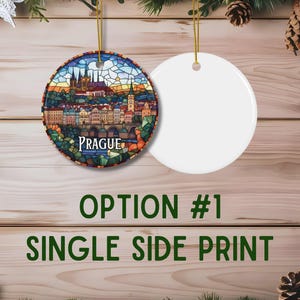Prague Stained Glass Christmas Ornament