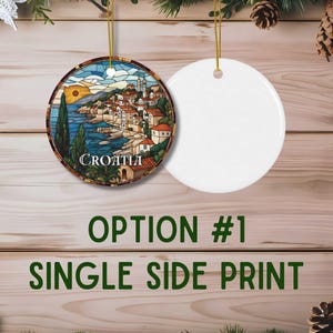 Croatia Stained Glass Christmas Ornament