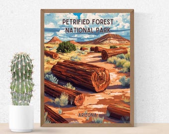 Petrified Forest National Park Poster Southwest Desert Home Decor Arizona Artwork Nature Lovers Gift Wall Art Digital Download