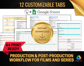 Film Production and Post-Production Template Kit, Standard Workflow between TV Platforms, Production Crew, VFX Coordinators & Data Managers.