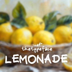 Lemonade - Handwritten Font, Cute Font, Unique Font, Classic Bold Font, Stencil Font, Modern Font, Poster Font, Decorative, Fun Font
