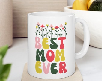 Regalo para mamá, Día de las madres, Taza floral para mamá, taza día de la madre, Regalo de cumpleaños para mamá.