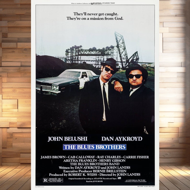 thumbnail image 2 of The Blues Brothers Movie Poster – Reproduction, USA Made – Perfect For Man Caves & Movie Rooms 2 of 6