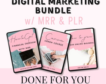 Digital Marketing Bundle with Master Resell Rights MRR & Private Label Rights PLR Done-For-You Digital Products