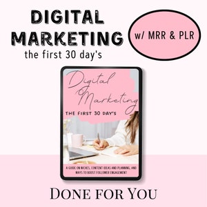 Digital Marketing Beginner Guide with Master Resell Rights MRR & Private Label Rights PLR Done-For-You Digital Products