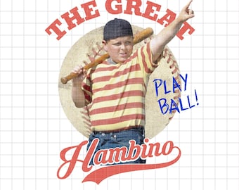The Sandlot Inspired Design PNG: Vintage Baseball Design (Digital File)