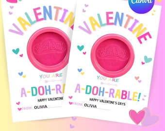 Play-Doh Valentine's Day Card | Printable Classroom Gift (PDF)