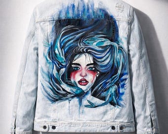 Disney Pocahontas - Hand Painted Custom Denim Jean Jacket - Etsy