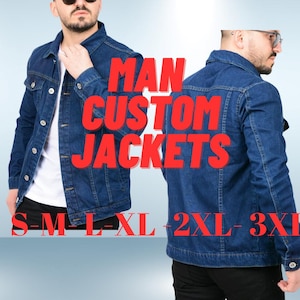 Custom Hand Painted Jacket, Personalized Jean Jacket Unisex, Custom Denim Jean Jacket, Jacket men, Jean Jacket, Personalized Design Jacket