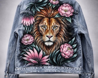 Chaqueta vaquera pintada a mano: estilo cómic personalizado, arte vibrante para llevar