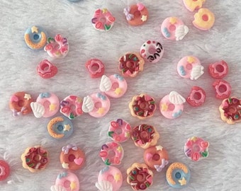 Set of 20 mixed MINI donut charms