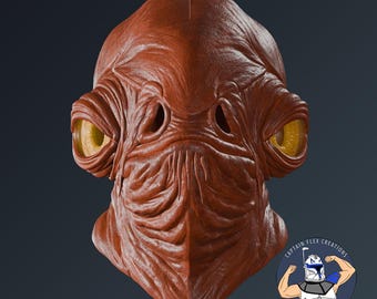 Elmo da cosplay dell'Ammiraglio Ackbar / Mon Calamari - File per la stampa 3D