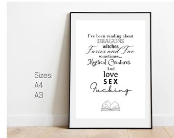 Bad Girls Read Poster - A4 and A3 Digital Download - Literary Gifts for Book Lovers