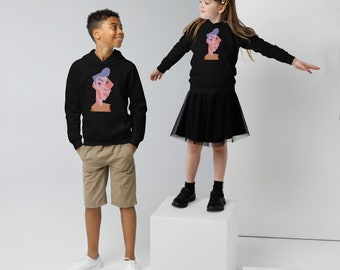 Sweat à capuche écologique enfant unisexe Cubisme