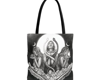 Hecate Goddess Tote Bag - Witchy Shopping Tote - Occult Wicca Wiccan Pagan - Witchcore