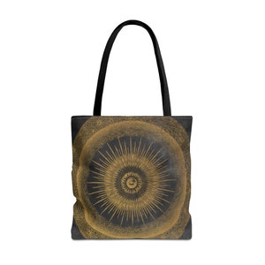 All Seeing Eye Tote Bag - Alchemy Art - Hermetic Art - Vintage Occult Medeival Engraving - Goth Tote Bag Shopping Bag