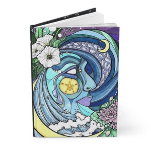 Cancer Astrology Journal - Unique Hand Designed Hardcover - Cancer Zodiac Birthday Gift - Cancer Aesthetic - Astrology Notebook