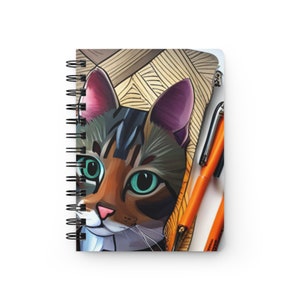 Spiral Bound &quot;Cats and Coffee&quot; Journal