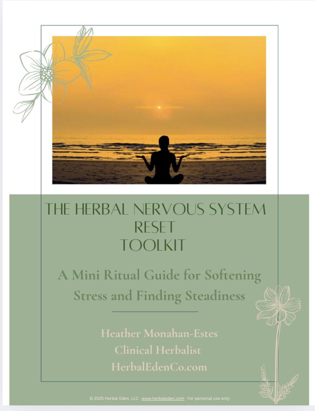 Herbal Nervous System Reset & Toolkit - Printable Workbook Journal and ...