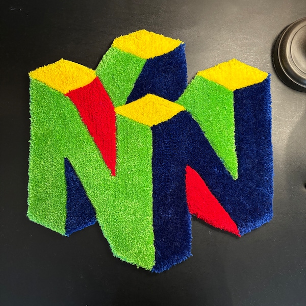 Nintendo 64 icon handmade rug