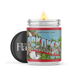 Greetings From Arkansas Candle