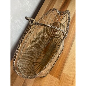 Vintage French Wine Basket Bottle Holder zdjęcie 3