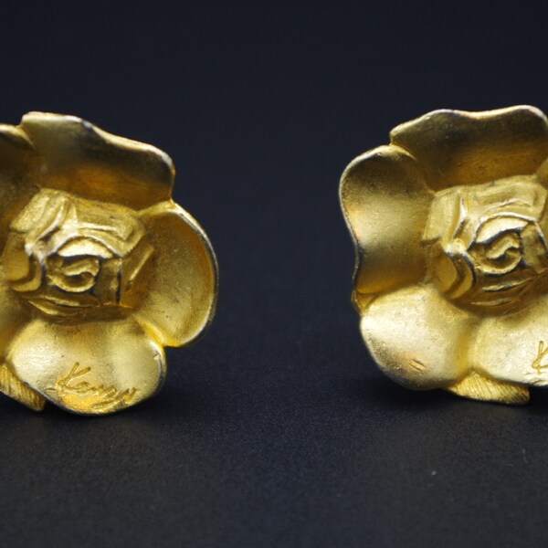 Pair of vintage Kenzo clip earrings made in France