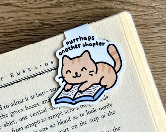 Marcador magnético de gato estudioso