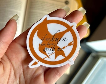 Pegatina de pin del Sinsajo literario